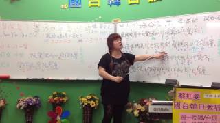 1060428蔡虹菱國／台教唱班週五晩7－9教學曲～女人的一生（喬幼）詞、曲：石國人老師～句句教唱、換氣、數拍～清唱教學