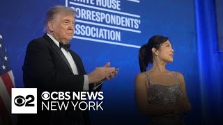 President Trump speaks at rescheduled White House Correspondents Dinner