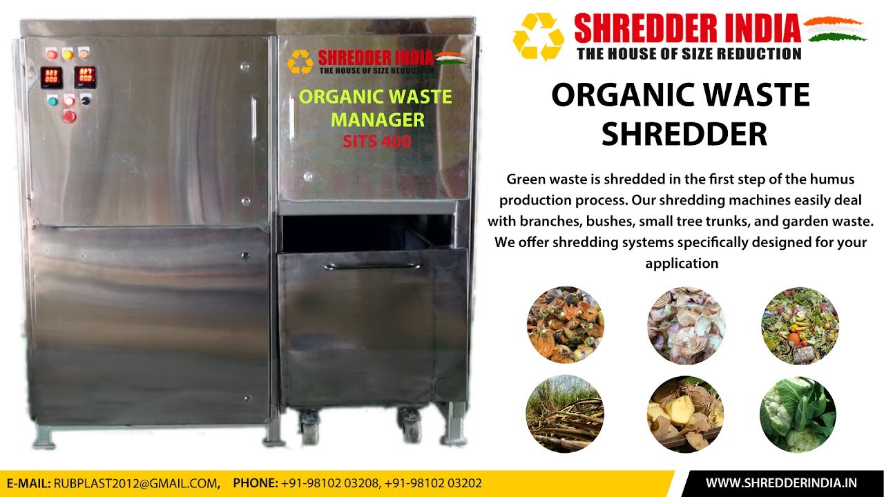 Organic Waste Shredder Shredder India YouTube
