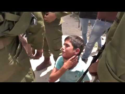 Eight years old Palestinian child been abused and arrested by Israeli soldiers