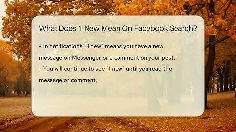 What Does 1 New Mean On Facebook Search? - Everyday-Networking