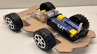 How To Make Car from Cardboard. Toy car with hand made pulleys. Simple home made car.