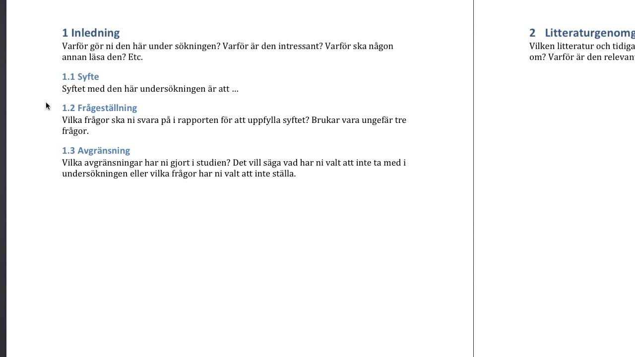 En Guide Till Vetenskaplig Rapport Del 4 Inledning Youtube