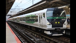 E257系5000番代OM  92編成　団体臨時列車 横浜駅到着・出発 2024年3月31日