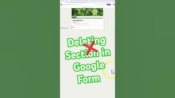 How to remove Section in  Google Form Video Prepared by Dr. Anju Chaplot India