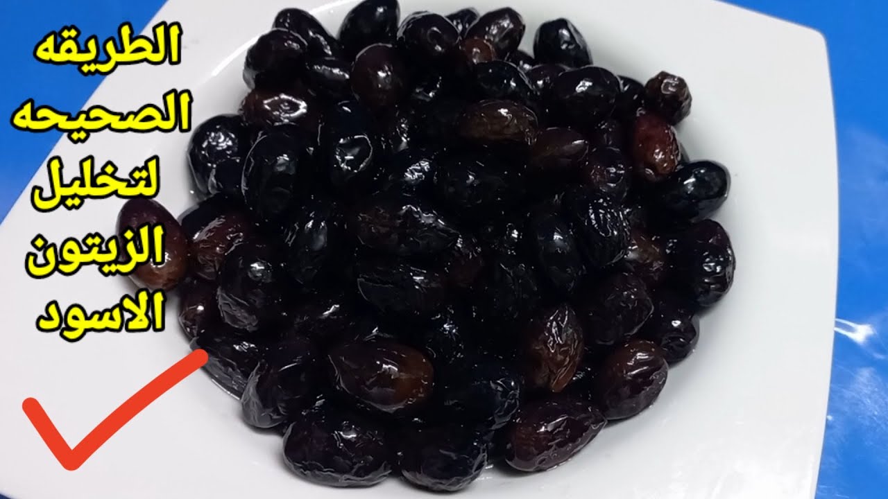 طريقة تخليل الزيتون الاسود بدون مرارة الطريقة الصحيحه بطعم مظبوط مثل الجاهز اطيب طريقه كبس الزيتون