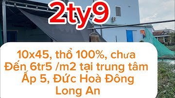 Đất thổ cư chưa đến 6tr5/ m2 tại trung tâm ấp 5, Đức Hoà Đông, Long An