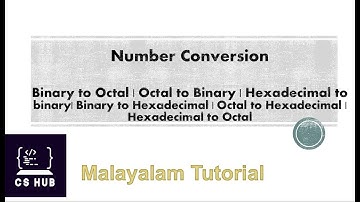 Conversion between base x to base y | Octal,  Hexadecimal and binary | Number conversion Malayalam