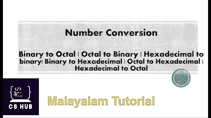 Conversion between base x to base y | Octal,  Hexadecimal and binary | Number conversion Malayalam