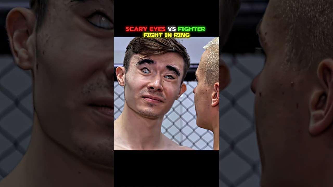 Scary Eyes vs MMA Fighter Fight in Ring #armwrestling
