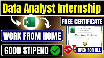 🔴Data Analyst Internship | Work from Home | Stipend + Certificate 🔥