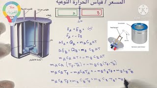 ( ٢١ ) الحرارة و تدفق الطاقة الحرارية - الحرارة النوعية - المسعر : قياس الحرارة النوعية فيزياء ٢