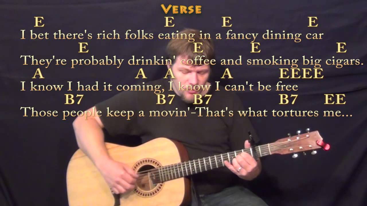 Folsom Prison Blues - Fingerstyle Guitar Cover Lesson with Lyrics ...