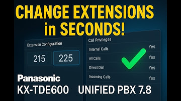 Panasonic KX-TDE600 Change Extension Numbers & Call Privileges in Seconds (Unified PBX 7.8 Tutorial)