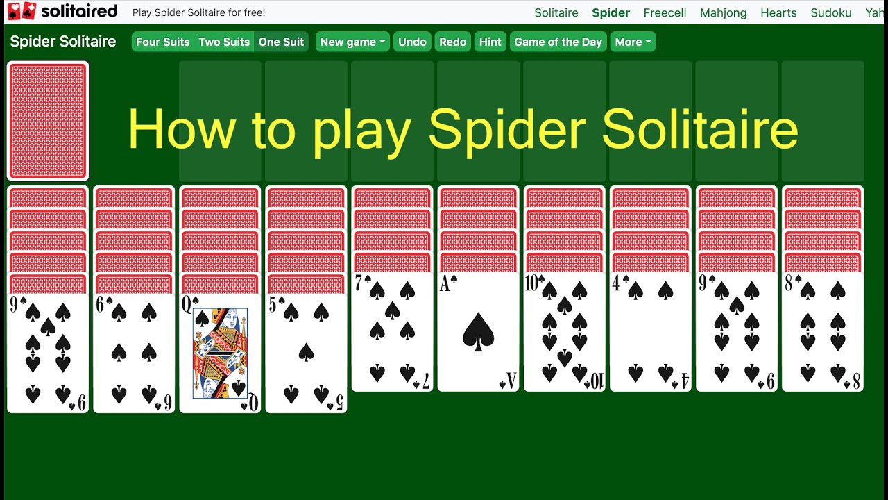 Spider Solitaire - Game Overview