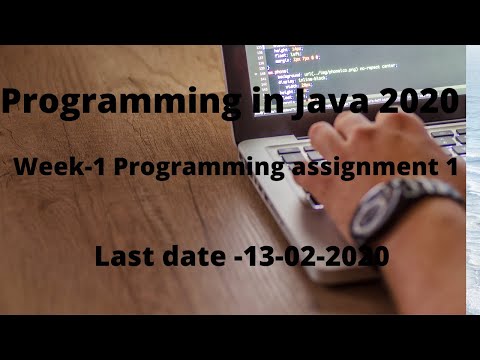 Programming in Java | NPTEL | Week-1 | Programming Solution1 | 2020