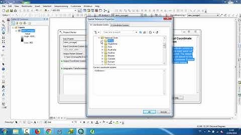 How to change projection of image  in ArcGis