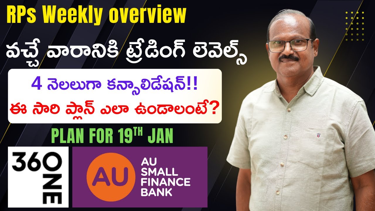 వచ్చే వారానికి ట్రేడ్‌ ప్లాన్‌ చెప్పిన RP | 4 నెలులుగా 1000 పాయింట్ల కన్సాలిడేషన్‌! AU Bank, 360One