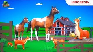 Hewan Ternak - Babi, Kambing, Domba, Kuda, Banteng | Hewan Ternak Hewan Kartun 3D