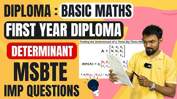 DETERMINANT | MSBTE | DIPLOMA | MOST IMPORTANT QUESTIONS| SOLUTIONS | #RAHULSIR | PYQ SOLUTIONS