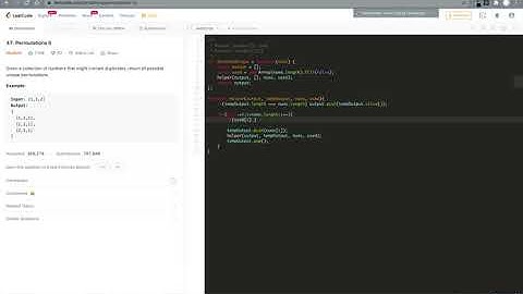 [Javascript] Backtracking + Array Template - #47. Permutations II