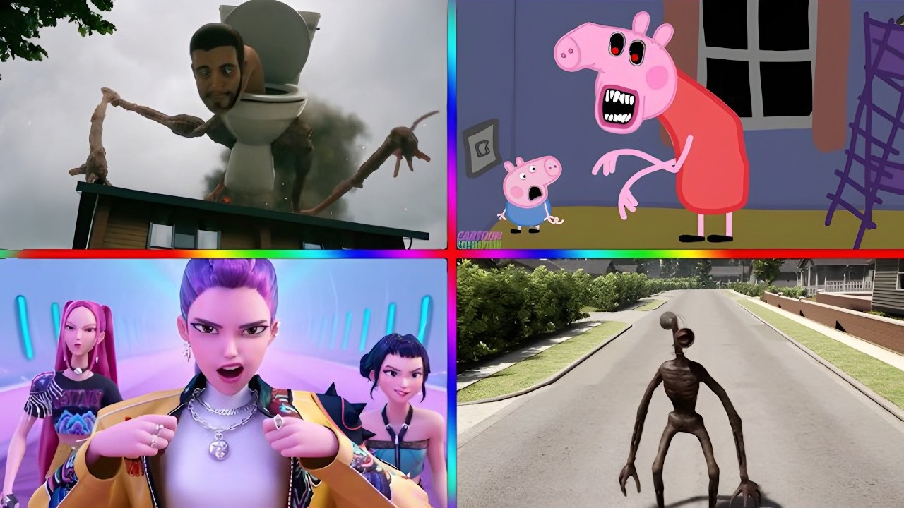 Skibidi Toilet🆚PEPPA PIG.EXE 🆚Siren Head 🆚Kpop demon hunter   🎶 Tiles Hop EDM Rush