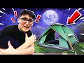 SPENDING 24 HOURS TENTING IN MY BACKYARD!