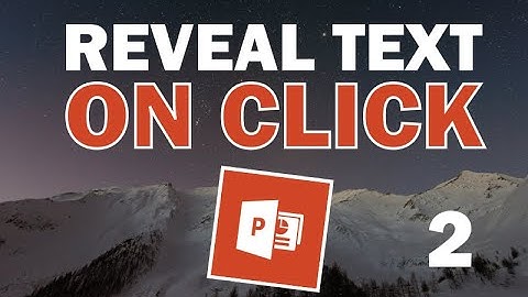 PowerPoint Animation | How To Reveal Text On Click #2