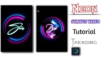 Alight Motion neon name editing | trending video editing in alight Motion | techchoudhary