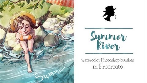 Watercolor Photoshop brushes in Procreate - digital watercolor