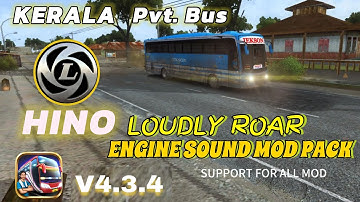 KERALA Pvt BUS OLD ASHOK LEYLAND HINO BUS LOUDLY ENGINE SOUND PACK SUPPORT FOR ALL MOD BUSSID V4.3.4