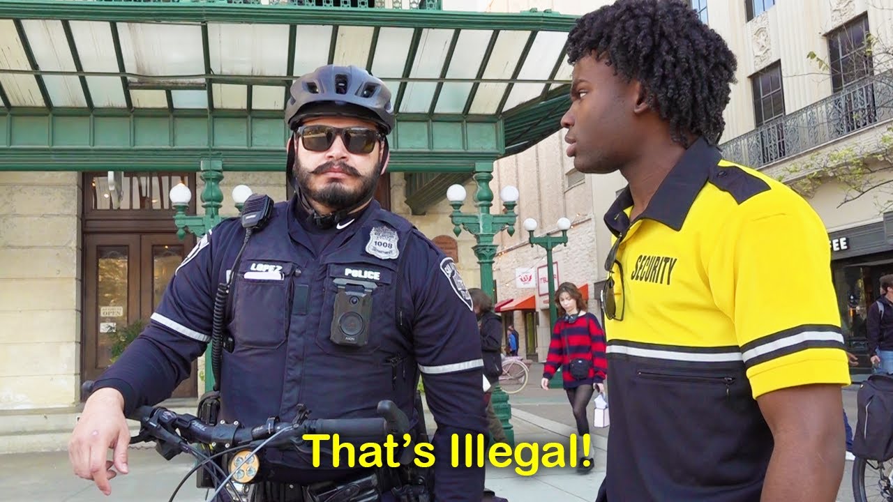 Police vs Fake Security Guard!