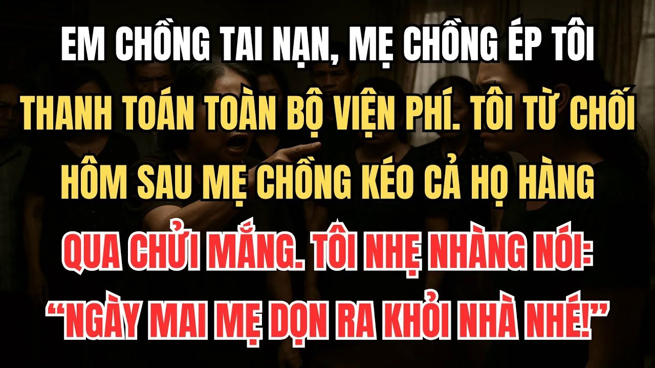 Em Chồng Tai Nạn, Mẹ Chồng Ép Trả 350 Triệu — Tôi Từ Chối Và Nói Một Câu Khiến Cả Họ Hàng Câm Lặng!