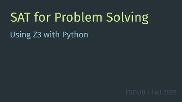 Tutorial / SAT for Problem Solving