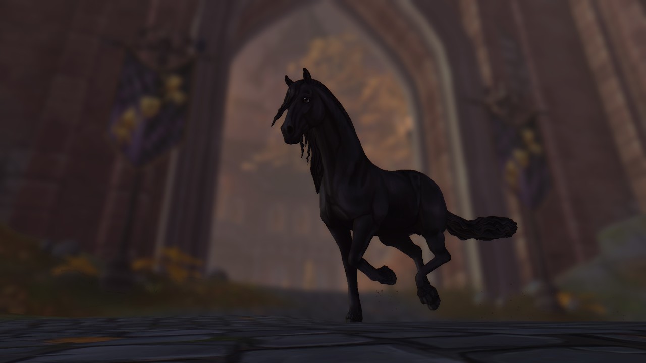 Traveling from Medieval Arena to Marchenghast Castle - ASMR (Music OFF - ambient + horse sounds)