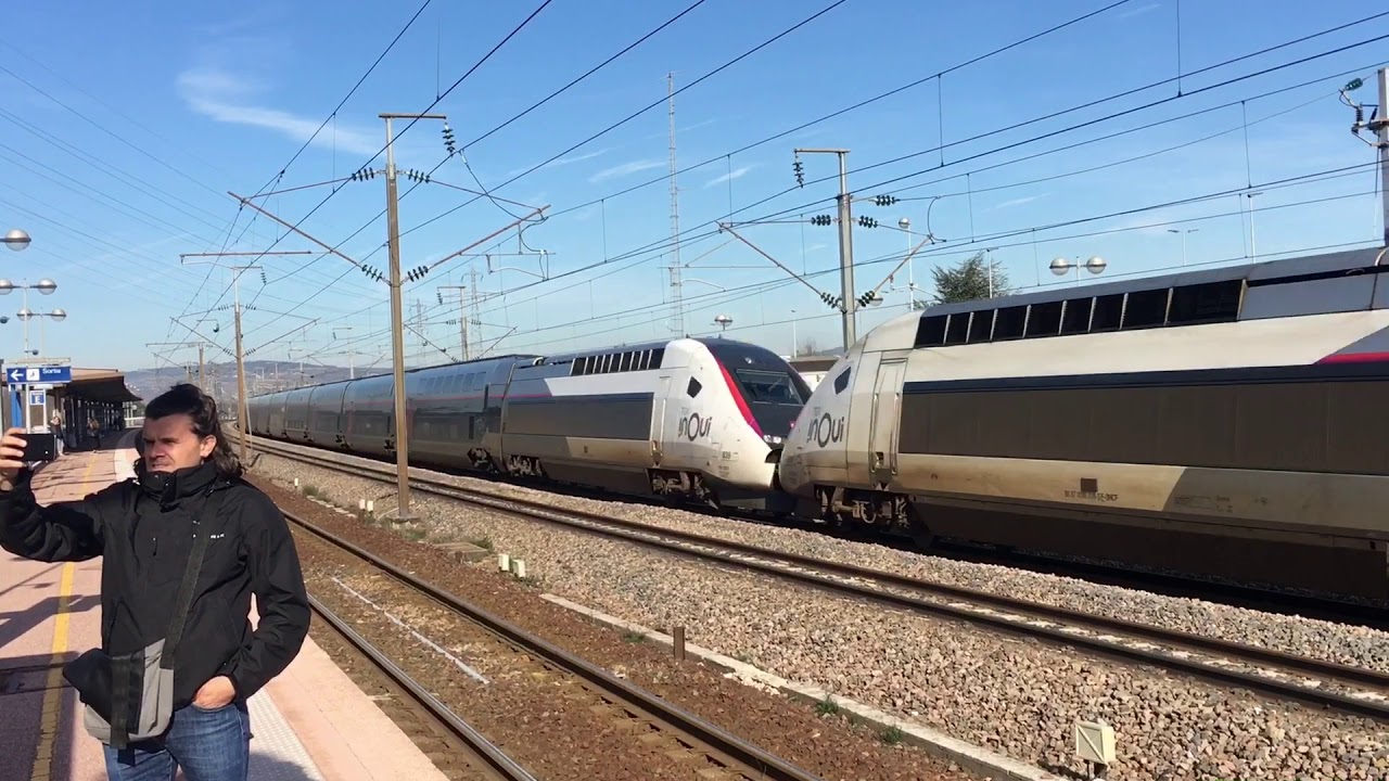 TGV en gare de mâcon loche TGV sur la LGV le 15 février 2020 YouTube