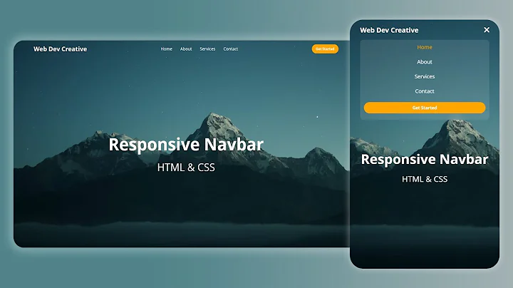 How To Create a Responsive Navbar Using HTML & CSS | Step By Step Tutorial