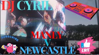 Cyril DJ at the manly  rugby league game