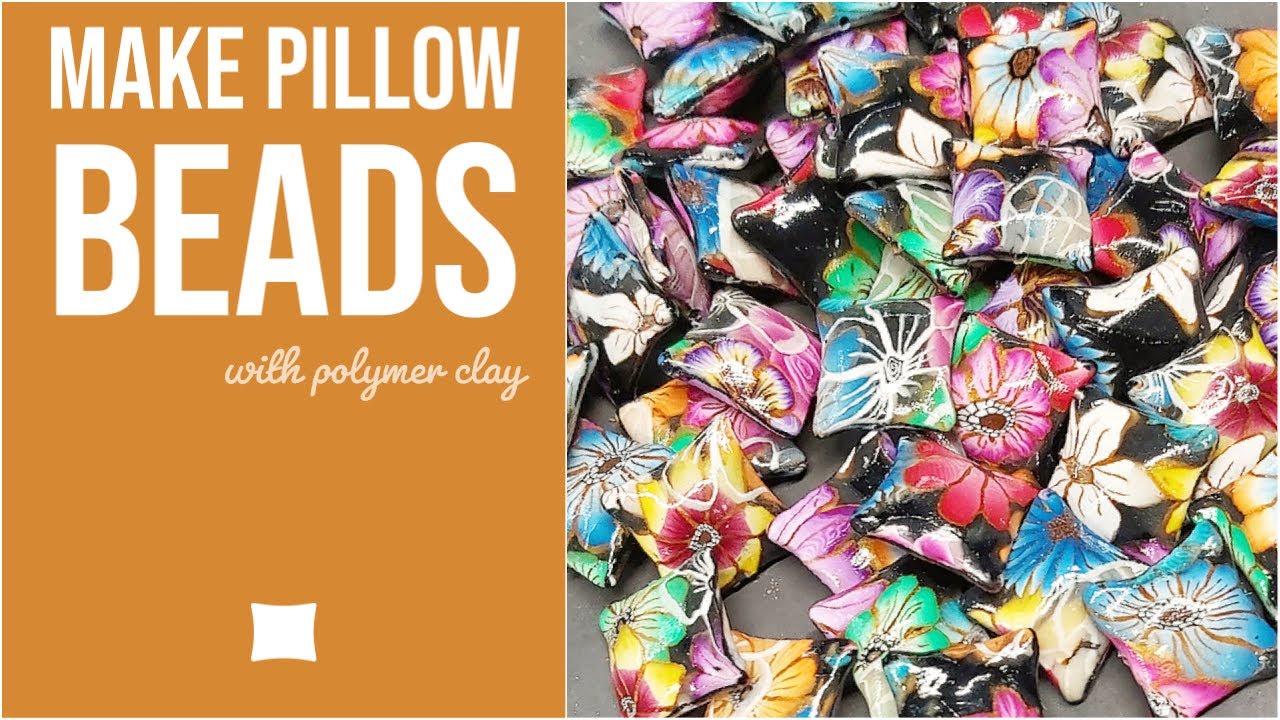 Make Pillow Beads from Polymer Clay Canes and Scrap