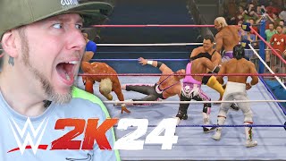 WWE 2K24 i play my first LEGENDS Royal Rumble