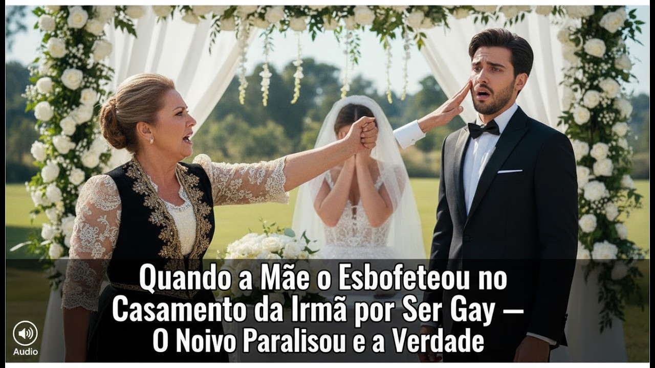 Quando a mãe o esbofeteou no casamento da irmã por ser gay — o noivo paralisou e a verdade.
