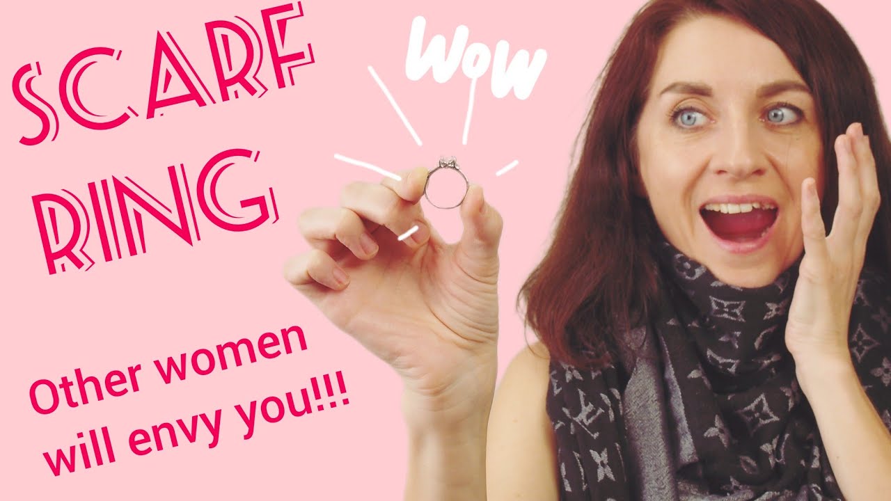 How, with the help of a ring 💍, to tie a scarf beautifully around your