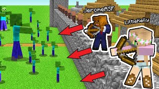 Defending our BASE from Zombies In The LEGO ®️ Minecraft ®️ Training Grounds! w/ @JeromeASF