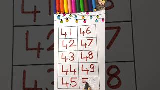 41 to 50 Number Tracing ✏️ | Learn Numbers for Kids | Easy Writing Practice #shorts