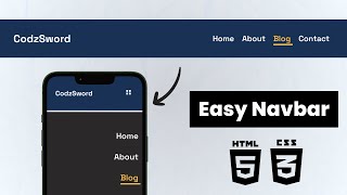 Simple Beginner Navigation Bar HTML CSS | CSS Navbar