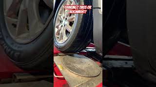 Separated tires or balancing causes shaking, not alignment.  #repair #auto