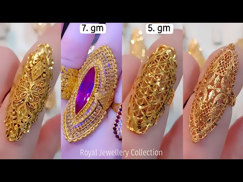 22k Gold Full Finger Long Ring | Raj Jewels