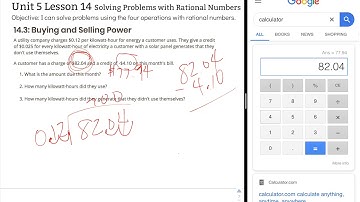 Illustrative Math 7th Grade Unit 5 Lesson 14 Solving Problems with Rational Numbers