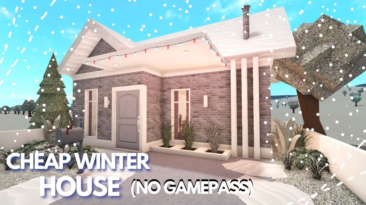 BLOXBURG: 17K CHEAP WINTER HOUSE | NO-GAMEPASS | SPEED BUILD - YouTube