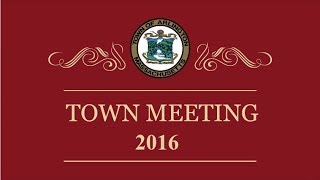 Town Meeting - May 4, 2016